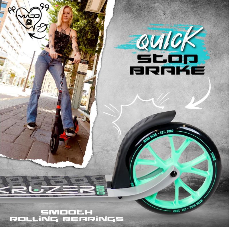 Madd Gear KRUZER 200 Folding Body-Powered Kick Scooter