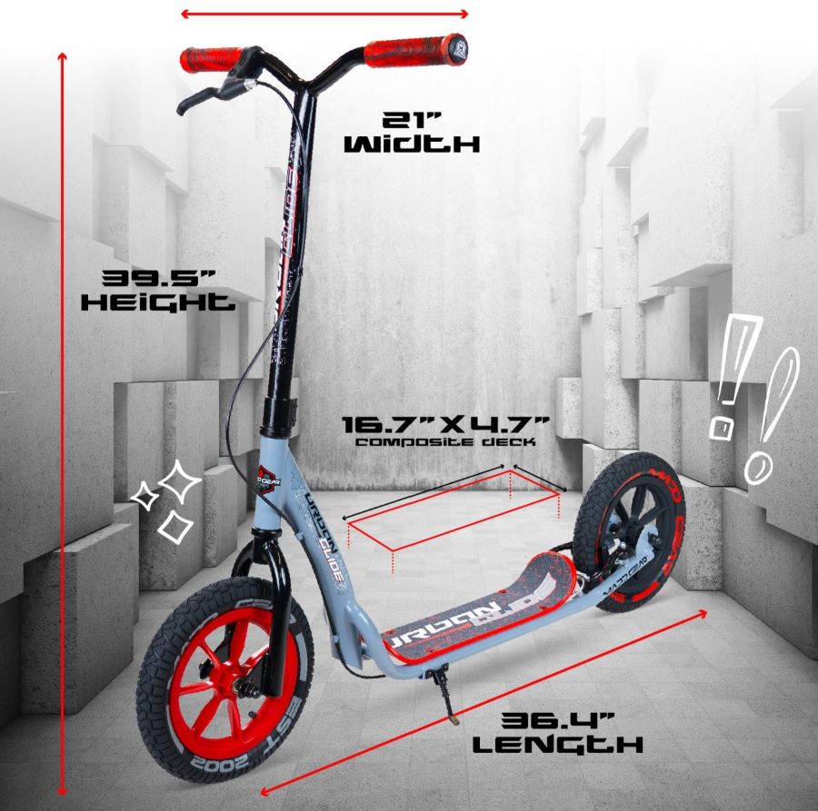 Madd Gear URBAN GLIDE 300 Complete Body-Powered Kick Commuter Scooter