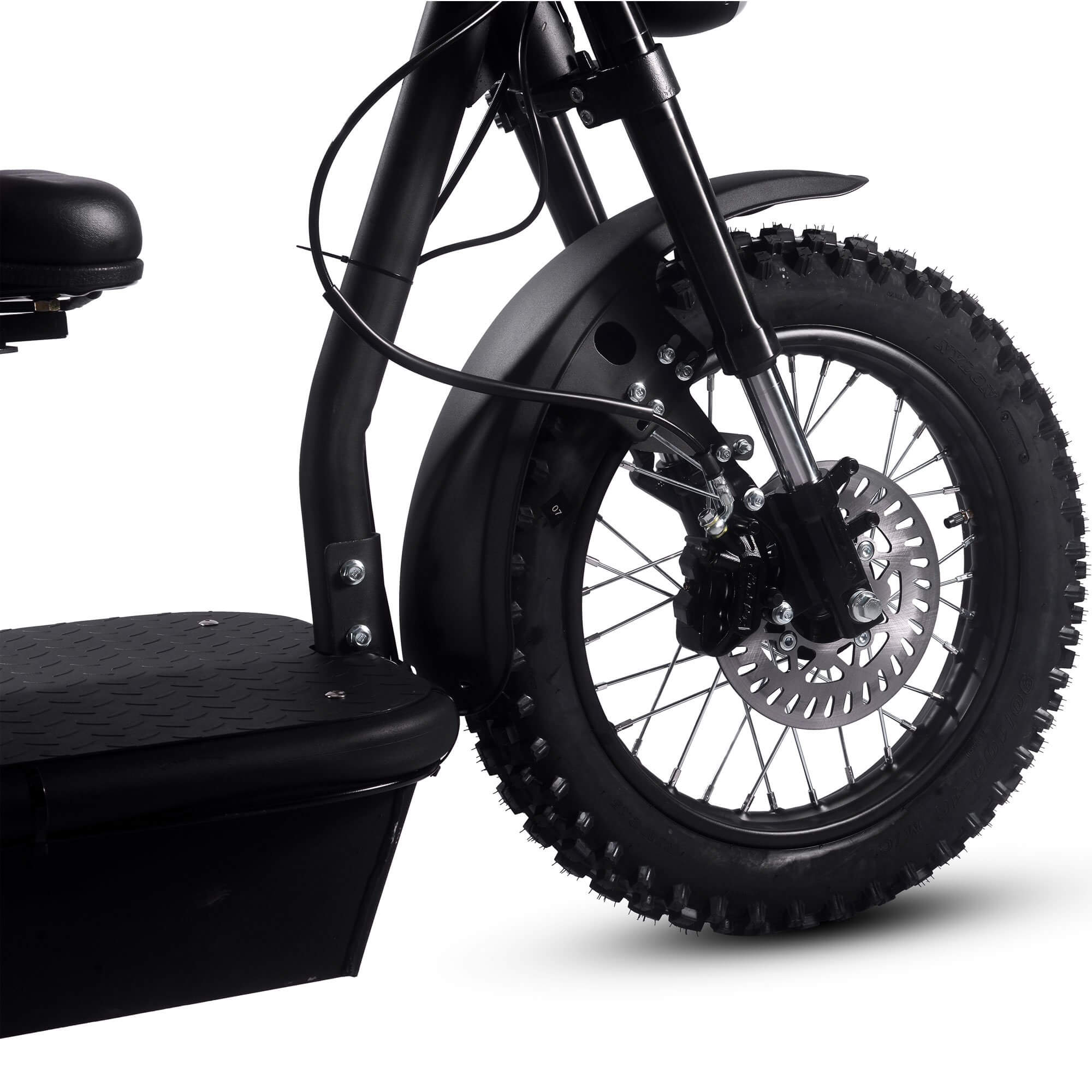 MotoTec 1800W 60V Sit/Stand Electric Powered Trike, MT-TRK-1800_Black