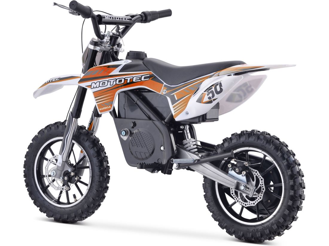 MotoTec Gazella 500W 24V Electric Dirt Bike, Front Rear Suspension, MT-Dirt-500