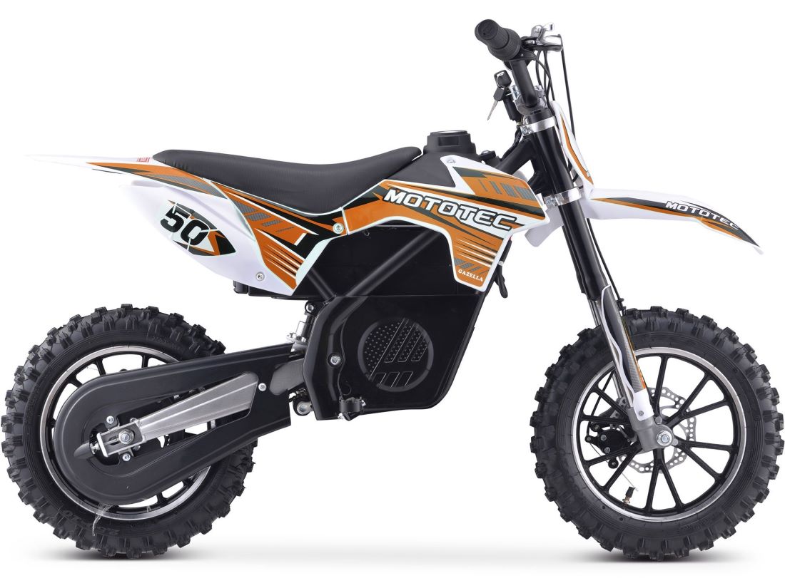 MotoTec Gazella 500W 24V Electric Dirt Bike, Front Rear Suspension, MT-Dirt-500