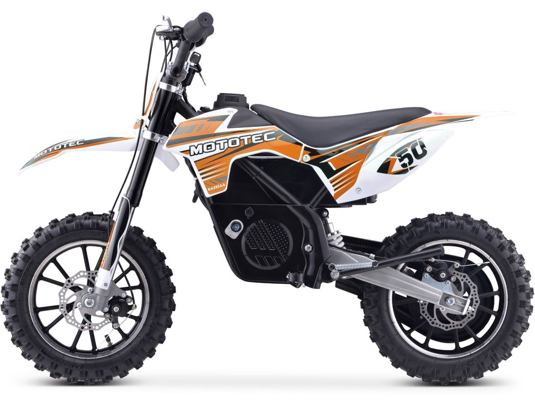 MotoTec Gazella 500W 24V Electric Dirt Bike, Front Rear Suspension, MT-Dirt-500