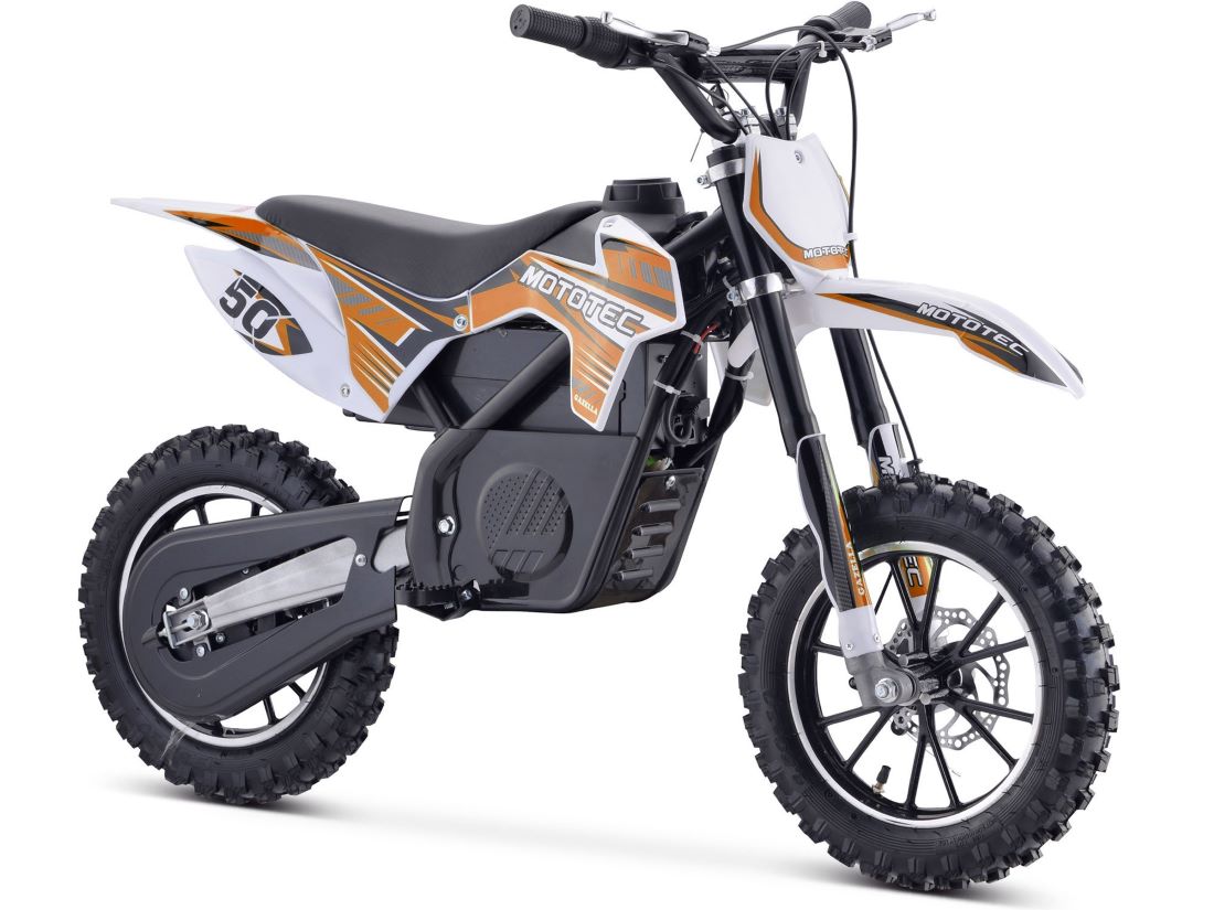 MotoTec Gazella 500W 24V Electric Dirt Bike, Front Rear Suspension, MT-Dirt-500