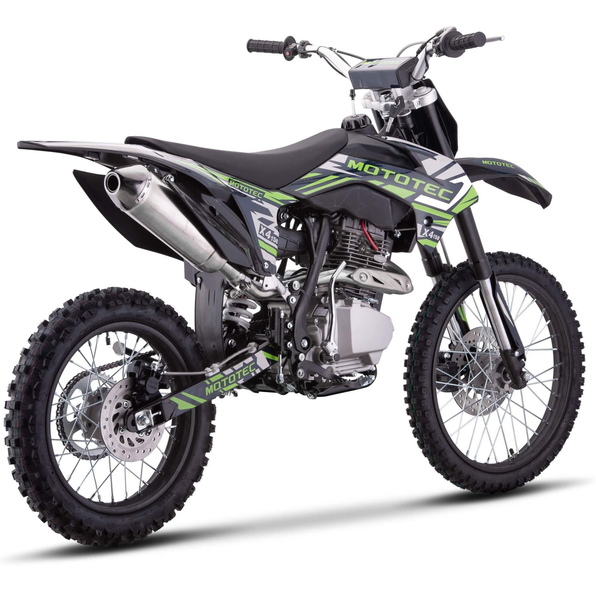 MotoTec X4 150cc 4-Stroke Gas Motocross Kids' Off-Road Dirt Bike