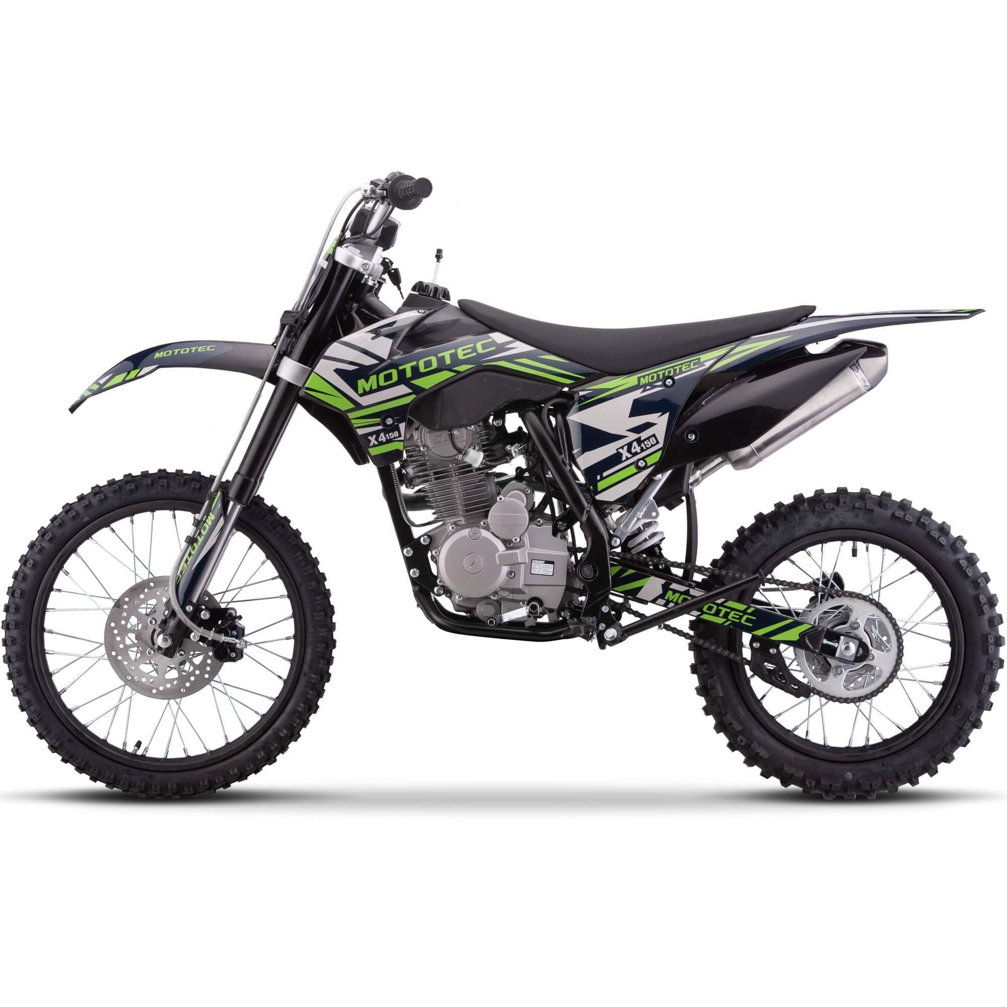 MotoTec X4 150cc 4-Stroke Gas Motocross Kids' Off-Road Dirt Bike