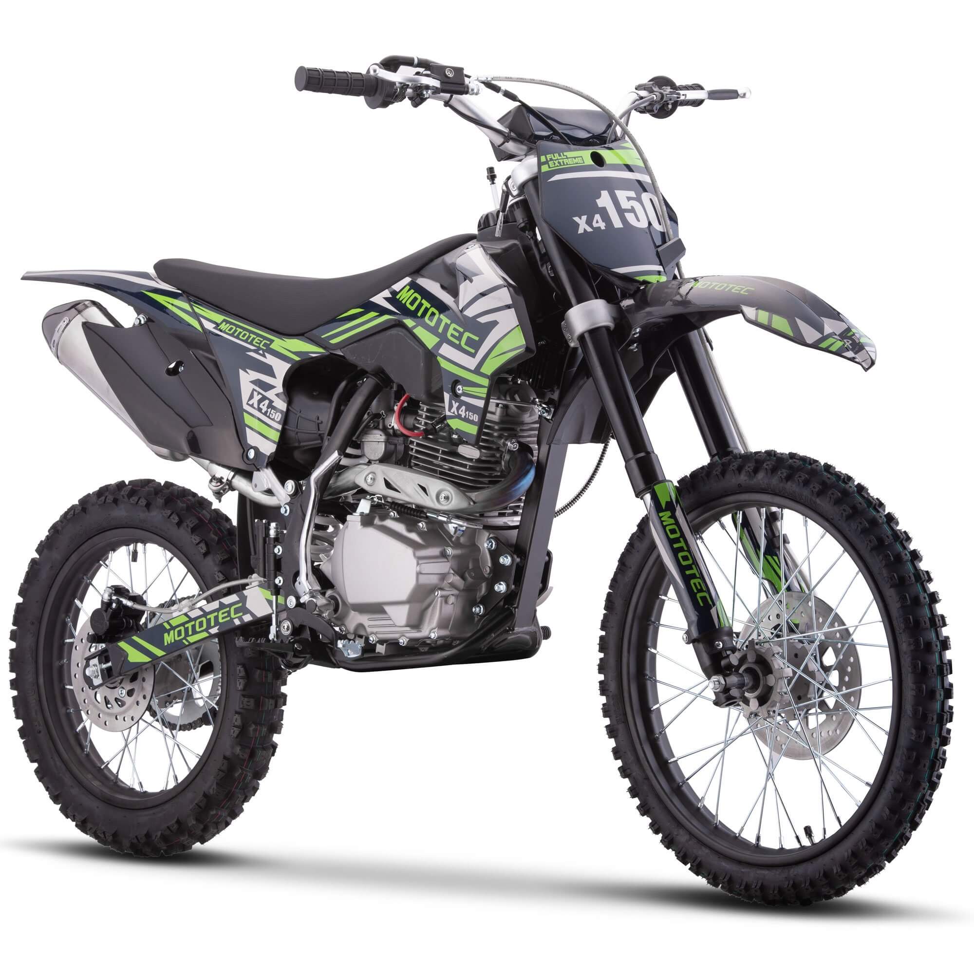 MotoTec X4 150cc 4-Stroke Gas Motocross Kids' Off-Road Dirt Bike