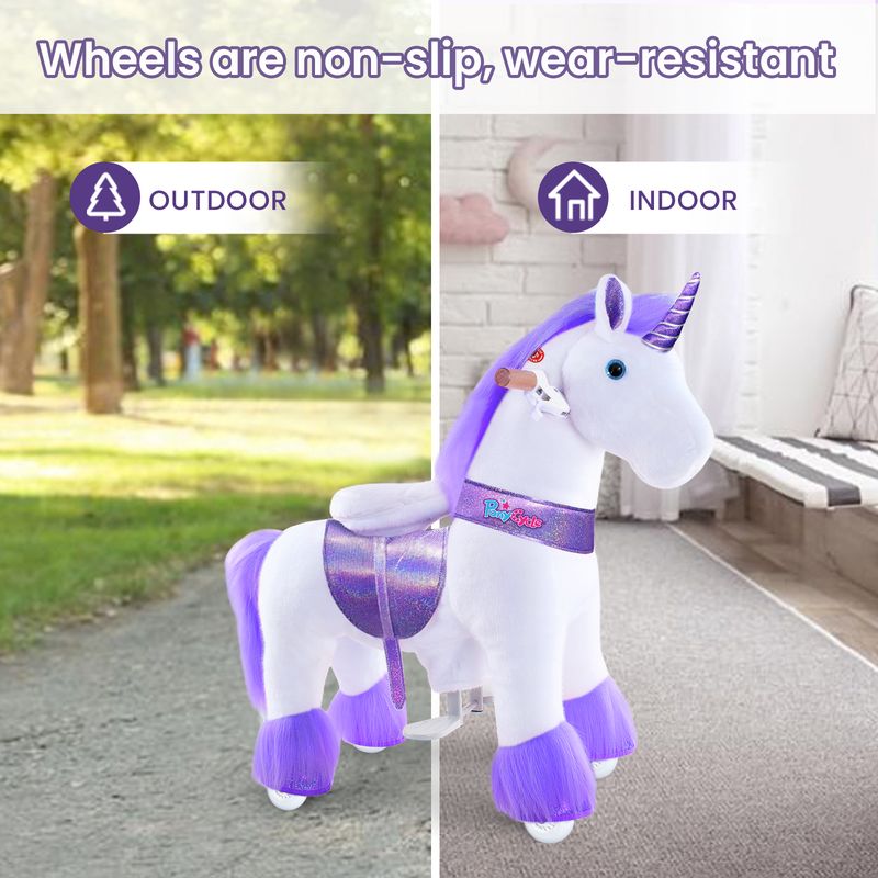 2024 Pony Cycle Ux-Series UNICORN PURPLE HOOF Ride-On Kids Toy, Vroom Rider