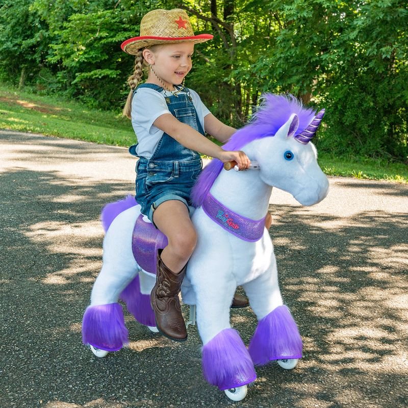 2024 Pony Cycle Ux-Series UNICORN PURPLE HOOF Ride-On Kids Toy, Vroom Rider