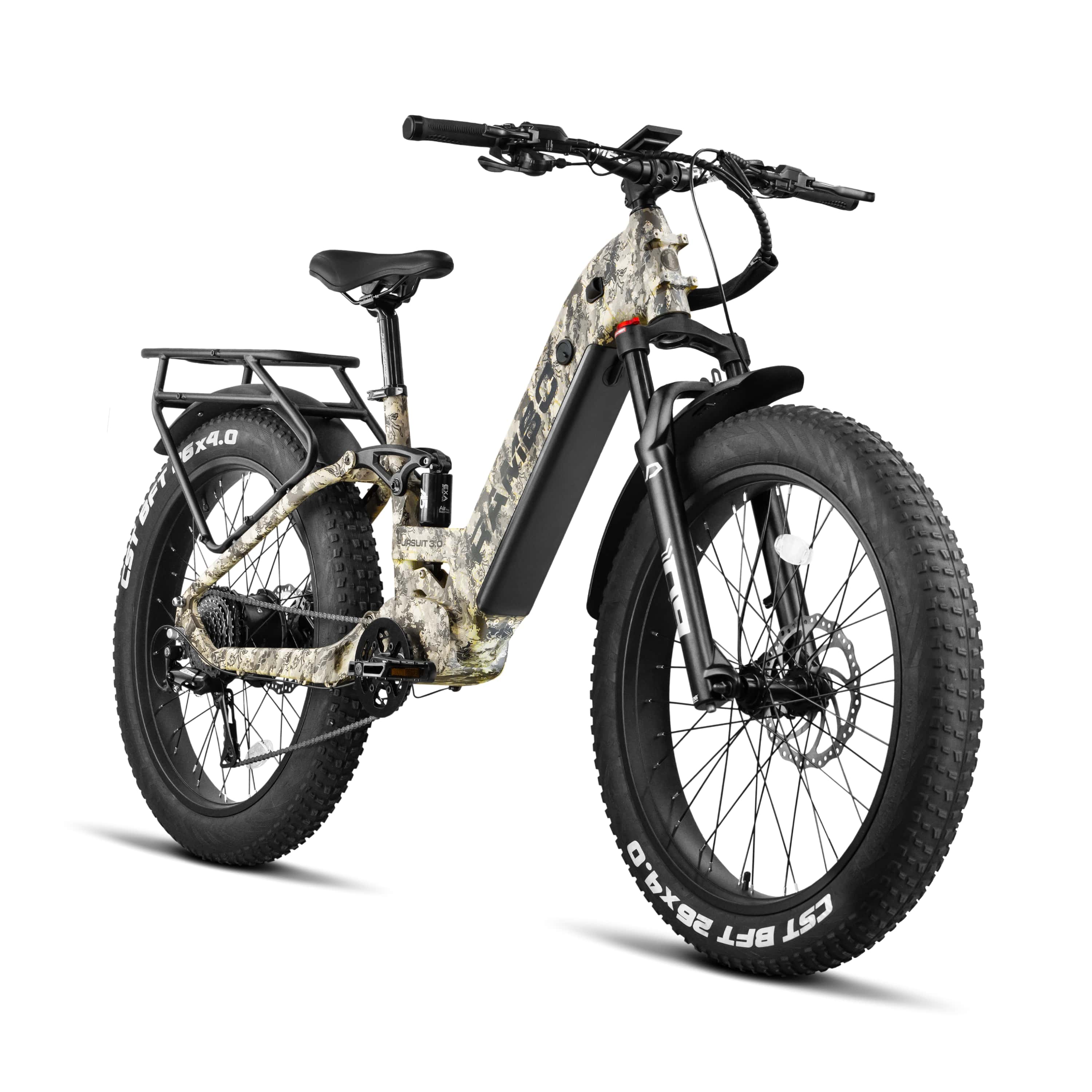 2024 Rambo PURSUIT 3.0 1000W Hub Drive Step-Thru Fat Tire Electric Mountain Bike