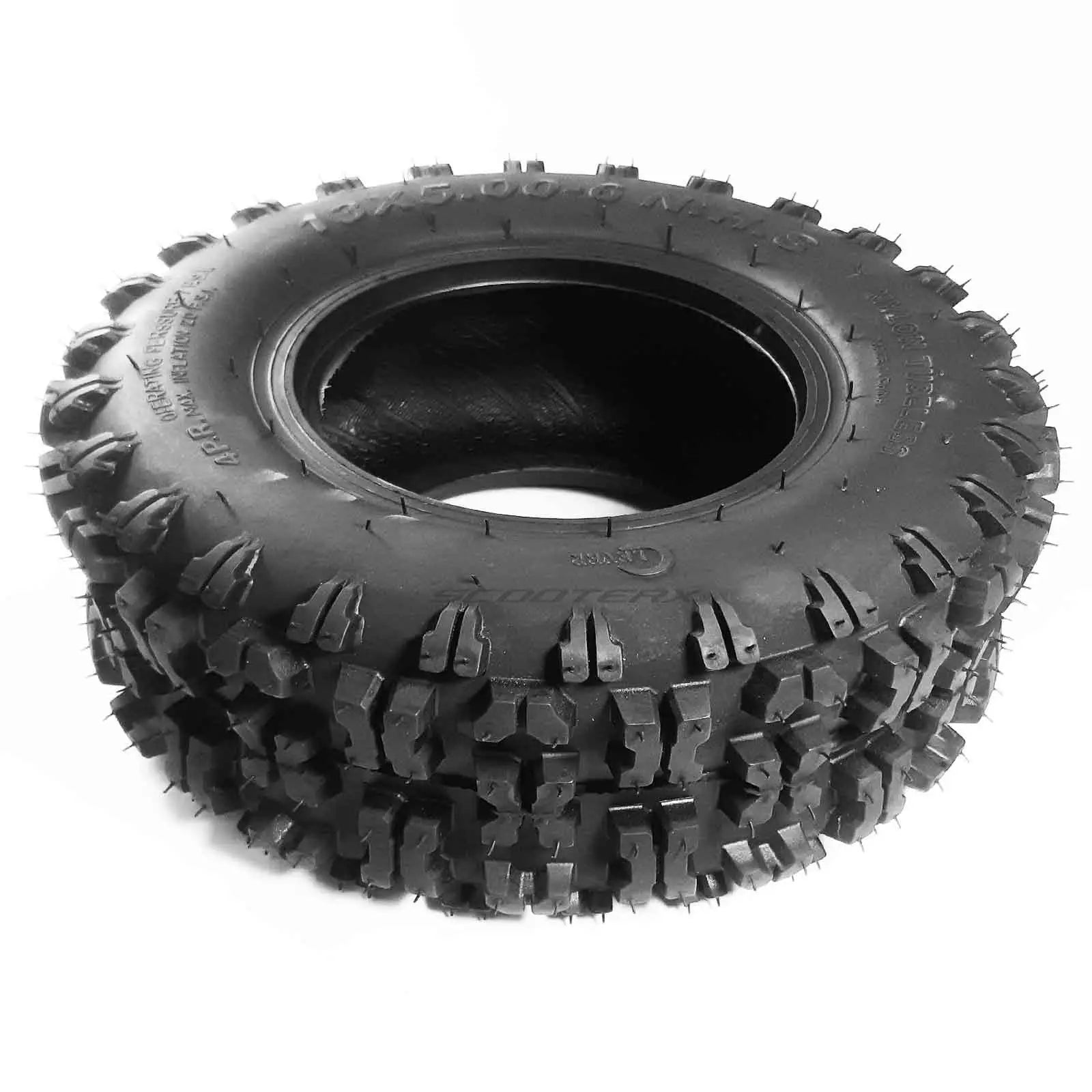 ScooterX Replacement 13x5-6 OFF-ROAD DIRT TREAD TIRE For Sport Kart, Drift Trike