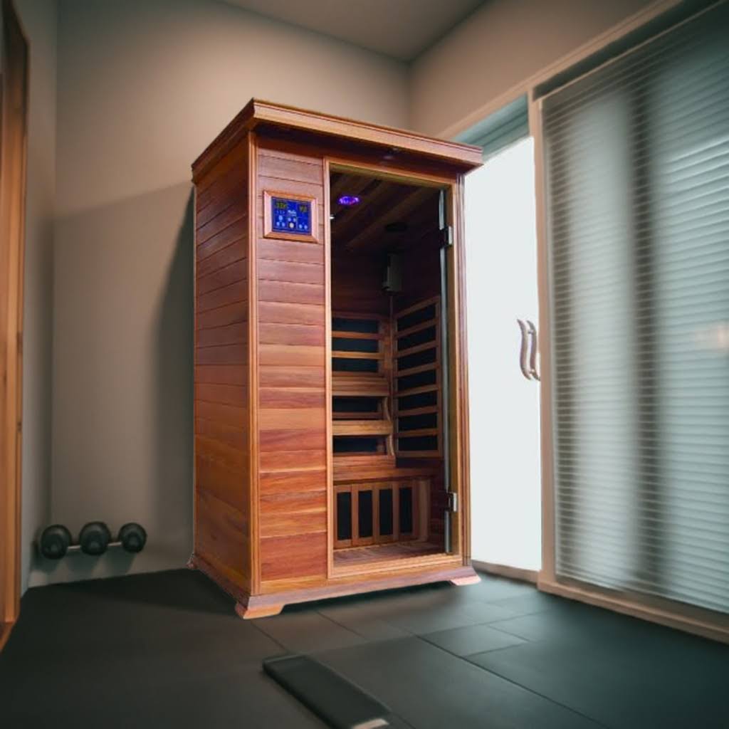 Sunray HL100K SEDONA 1290W Canadian Red Cedar 1-2 Person Infrared Sauna