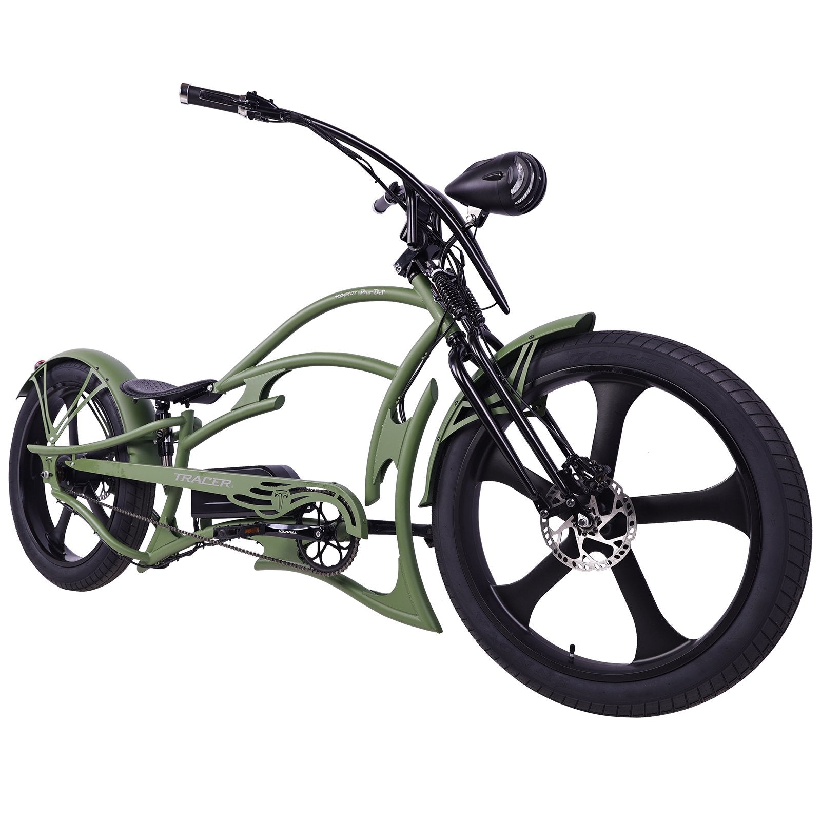 Tracer 26" RAPTOR PRO DS 800W 48V Stretch Cruiser Electric Bike