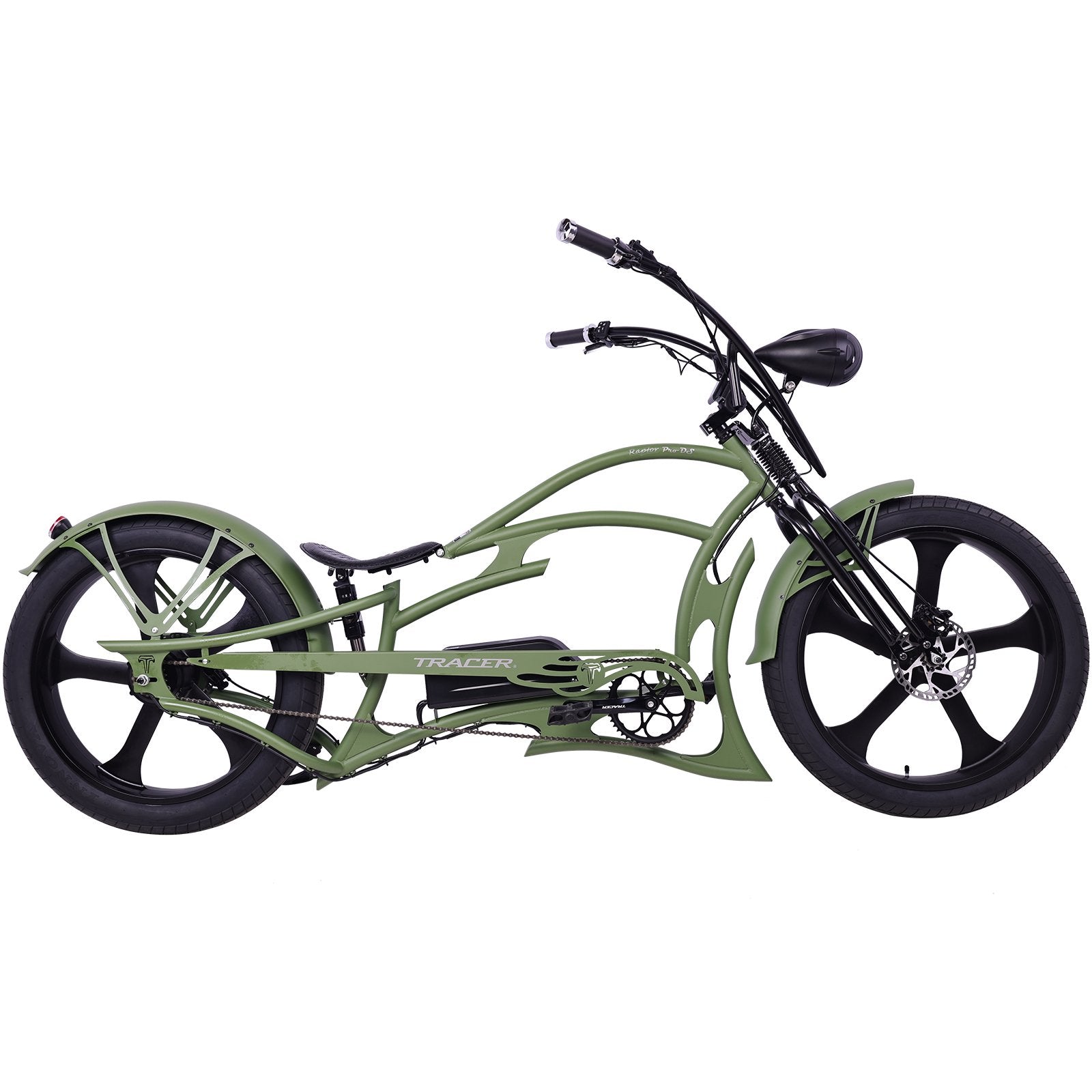 Tracer 26" RAPTOR PRO DS 800W 48V Stretch Cruiser Electric Bike