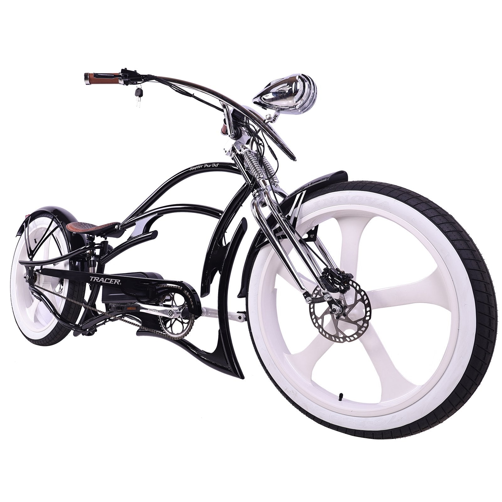 Tracer 26" RAPTOR PRO DS 800W 48V Stretch Cruiser Electric Bike