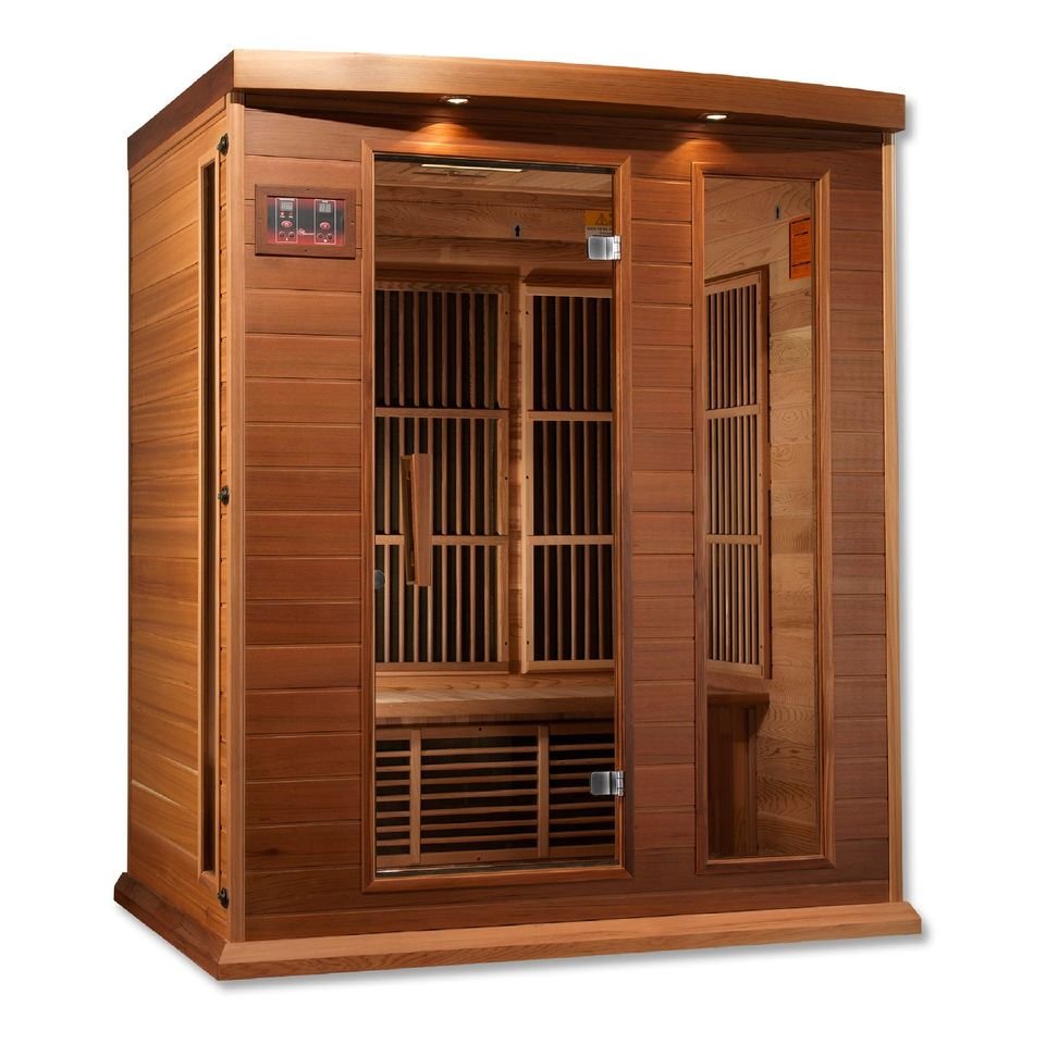 Golden Designs Maxxus MX-K306-01 CED RED CEDAR 3 Person FAR Infrared Sauna - Upzy.com