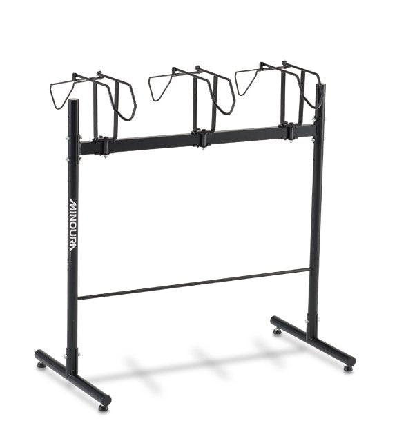 Minoura DS-4200 Bike Display Stand, 3 Bicycles, Adjustable Bar Height - Upzy.com