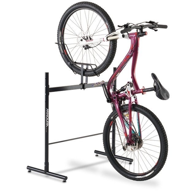 Minoura DS-4200 Bike Display Stand, 3 Bicycles, Adjustable Bar Height - Upzy.com