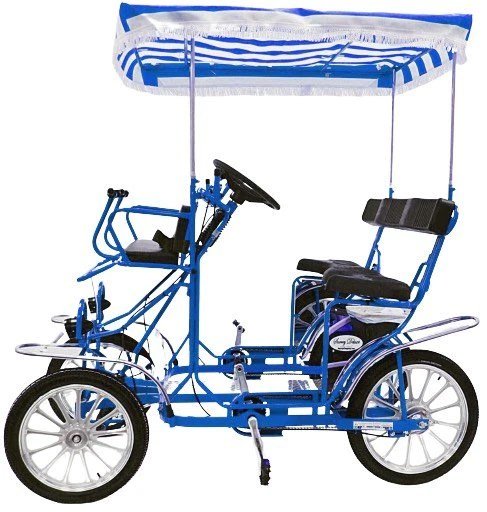 Surrey DELUXE Four Wheel 2 Pedaler 3 Adults 2 Kids Pedal Bike — Upzy.com